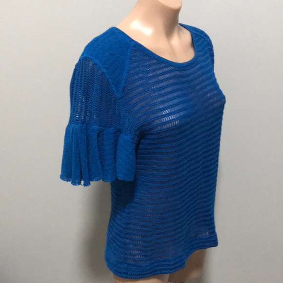 Free People Bright Blue Knit Top Lasting Laguna - Picture 4 of 8